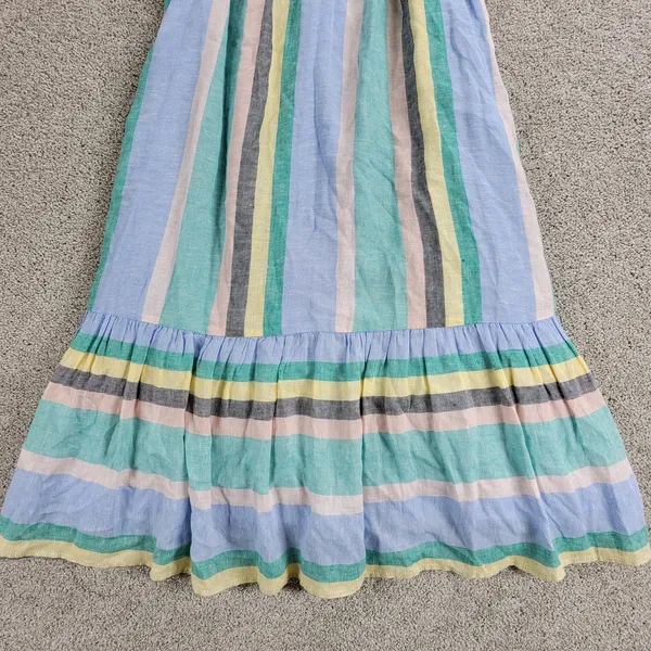 Rails Womens Ari Dress Small Blue Jamaica Stripe Spaghetti Strap V Neck Sundress - Image 9
