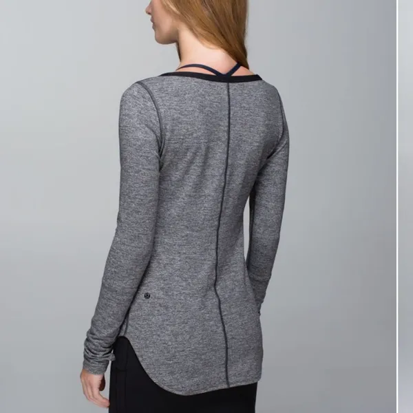Lululemon Heathered Black Awesome Henley - Image 8