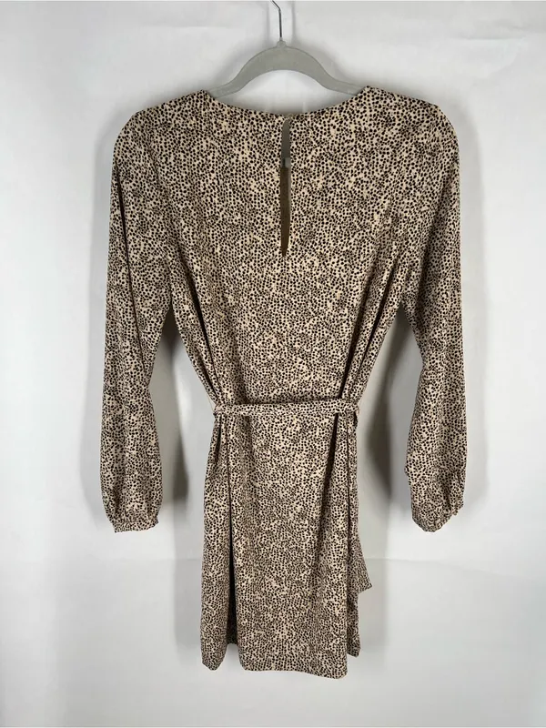 H&M‎ Cheetah Print Tie Waist Mini Dress Size 4 - Image 8