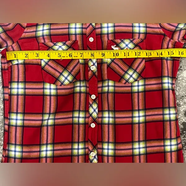 A&F Abercrombie & Fitch Plaid oxford Button Down MOOSE LOGO Size Xs - Image 7