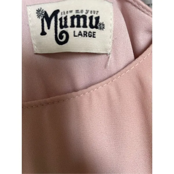 Show Me Your Mumu Caitlin Ruffle Maxi Dress/ Bridesmaid Blush Size L - Image 8