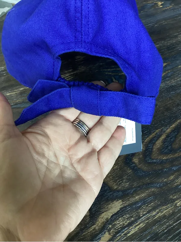 kate spade Wild Blue Iris Bow Baseball Cap with Gold Logo Accent - Image 2