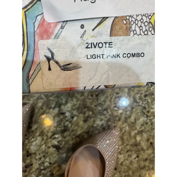 Jeffrey Campbell Zivote Crystal Satin Slingback Heels size 6 Light Pink Combo - Image 9