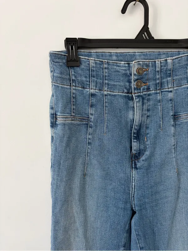Free People We The Free Jayde High Rise Flare Jeans Sunburst Blue 29 - Image 3
