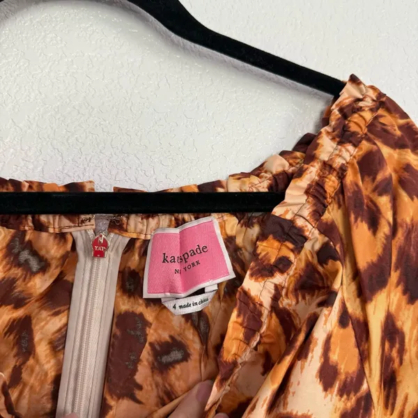 Kate Spade Panthera Cheetah Print Midi Dress 4 - Image 5