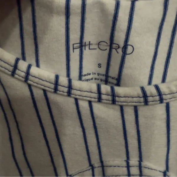 Pilcro Anthropologie Navy & White Striped corset tank size small NWT - Image 7