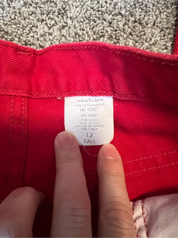 Vintage Faded Glory Red Straight-Leg Jeans - Image 3