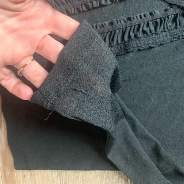 Express Black Ruffled Cardigan M - Image 4