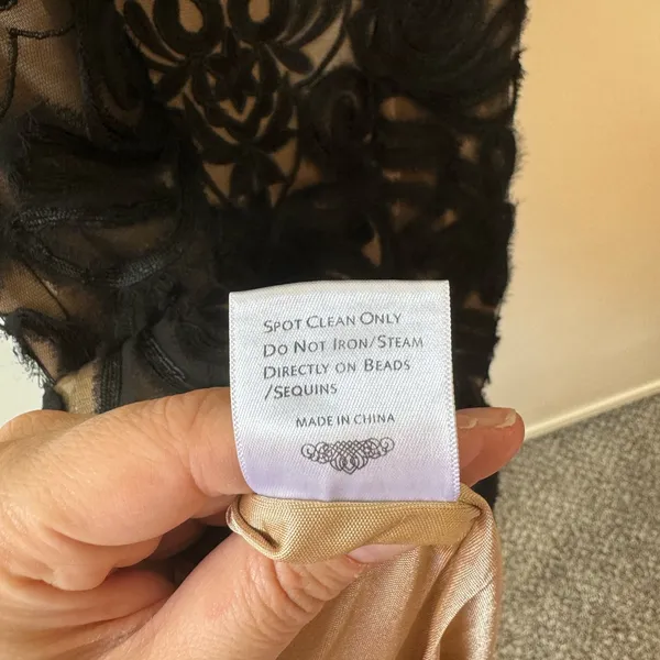 Sue Wong Lace Black Cocktail Dress Above‎ Knee Size 2 - Image 14