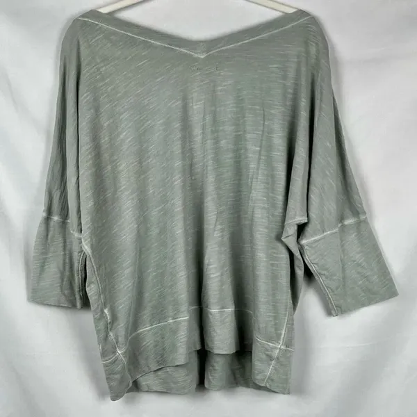 American Eagle Outfitters Gray V-neck Dolman 3/4 Sleeve Top XL - Image 2