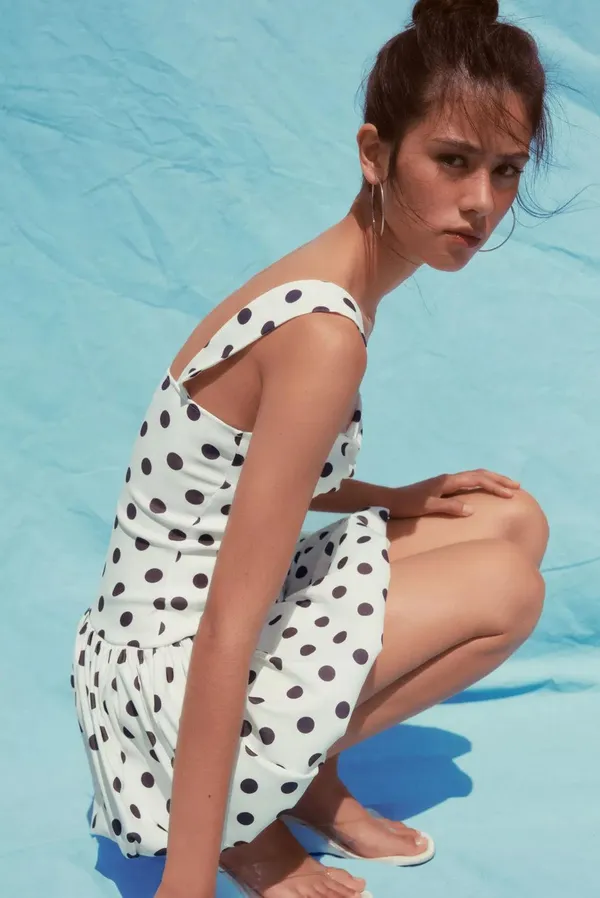 ZARA Polka Dot Balloon Mini Dress - Image 6