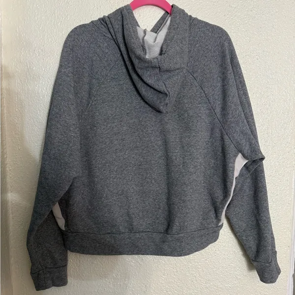 Vuori Colorblock Hoodie Heather Grey color size Large - Image 6