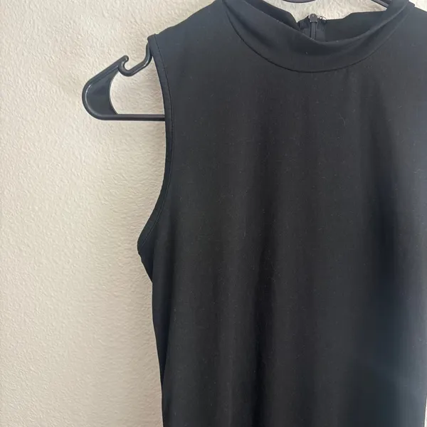 SHEIN Black Mock Neck Sleeveless Bodycon Romper Playsuit Size M - Image 4