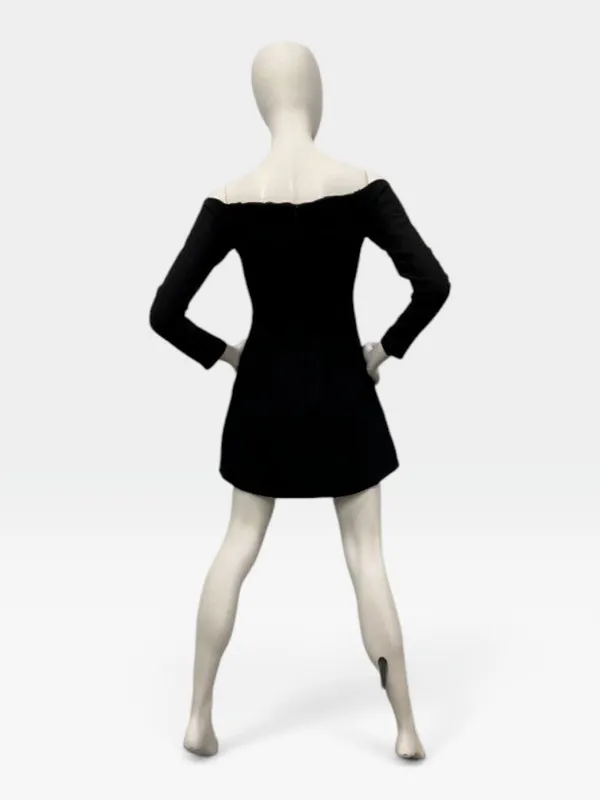 Bardot Nadene Hourglass Black Off Shoulder Mini Cocktail Dress Size 4 NWT - Image 8