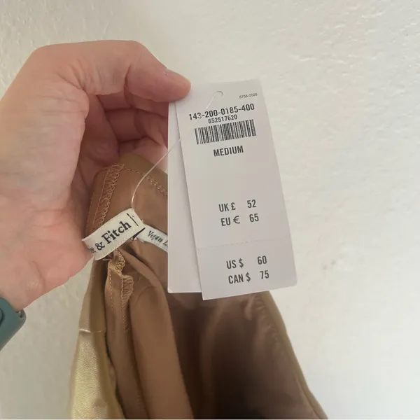 Abercrombie & Fitch NWT Vegan Leather A Line Mini Skort - Image 9