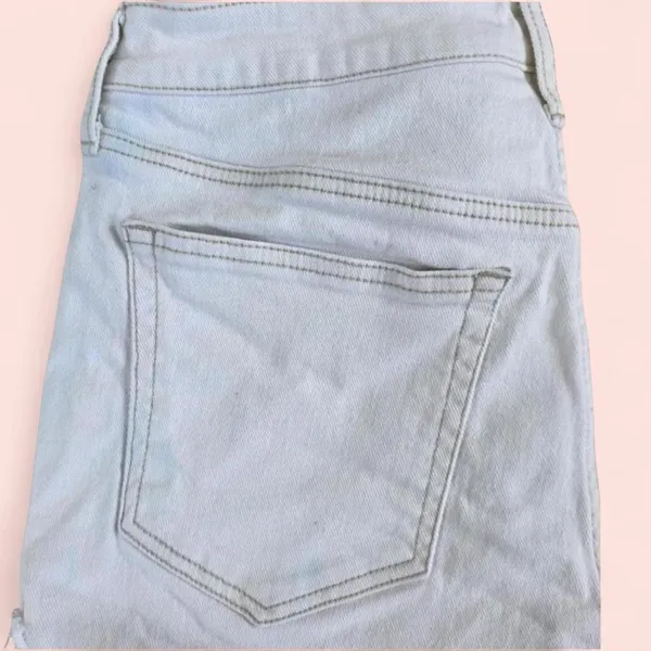 Women’s Seven7 Denim Jean Cut Off Shorts 6 Raw Hem White Cream - Image 6