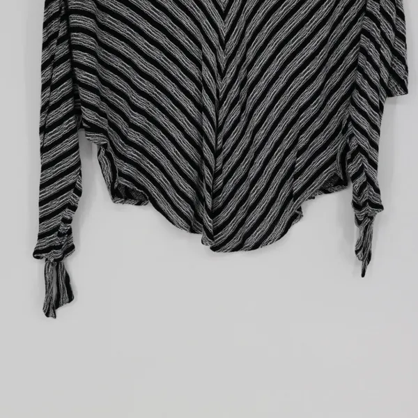 Free People‎ Morning Black White Stripe Small V Neck Dolman Tie Sleeve Top Boho - Image 12