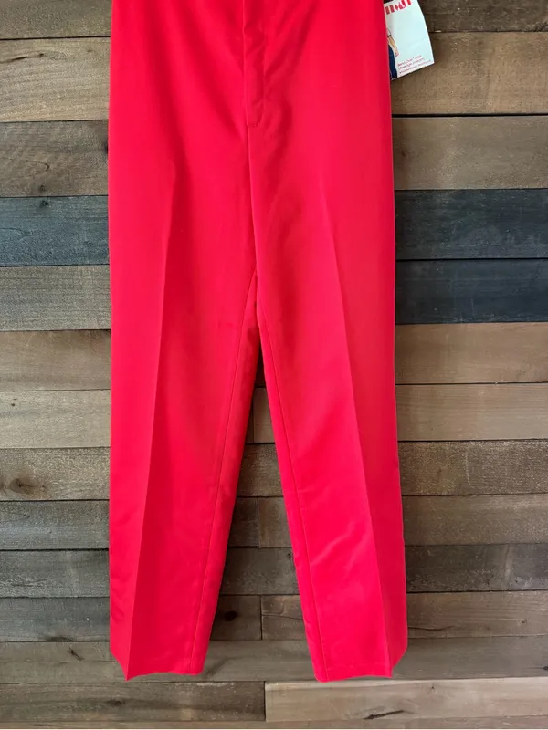 Vintage Levi’s Womenswear Red High Waist Trousers Deadstock 70s Pants - Image 4