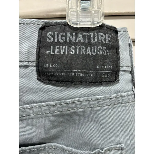 Levis Light Blue‎ S67 Athletic Denim Jeans Slim Straight Size 31x30 Mid Rise - Image 4