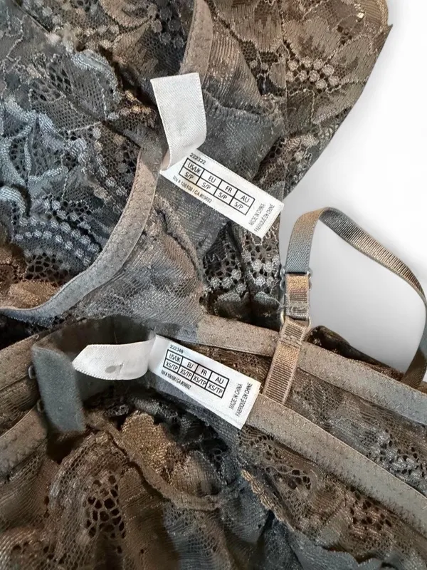 BLUSH Grey Floral Lace Chemise & Matching Panty Lingerie Set NWOT Retail $78 - Image 6