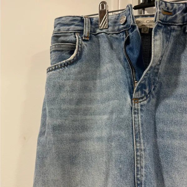 Pilcro Denim Skirt in Light Blue - Image 4