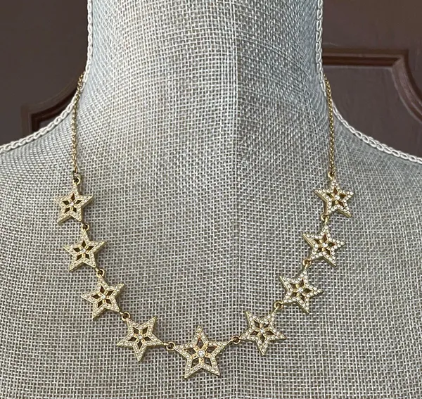 by Baublebar Gold Crystal Star Necklace - Image 2