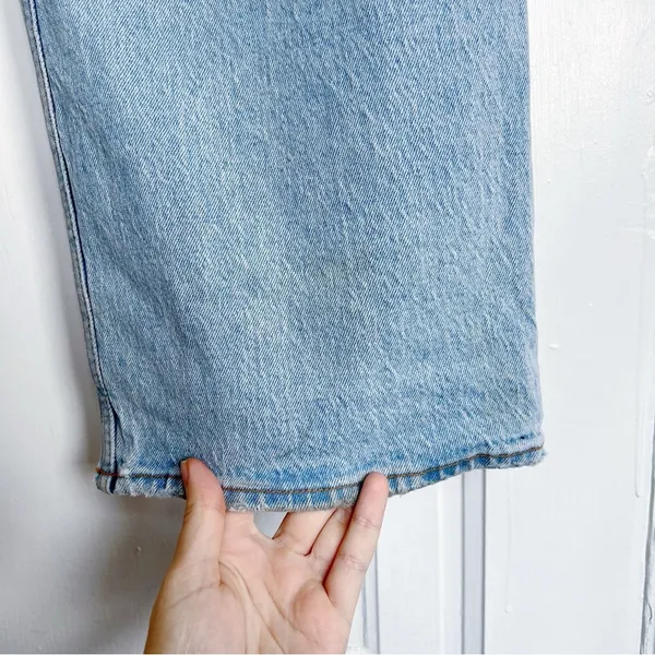 Abercrombie • Curve Love Low Rise Baggy Jean medium light wash faded distressed loose - Image 11