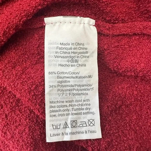 Madewell Marin Tie Front Sweater Tee In Deep Crimson Womens‎ XL - Image 7