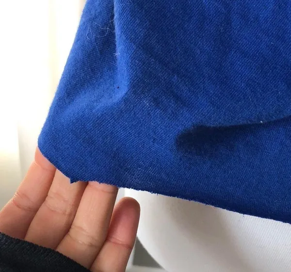 Basic Cut / Cropped Blue T - Image 5
