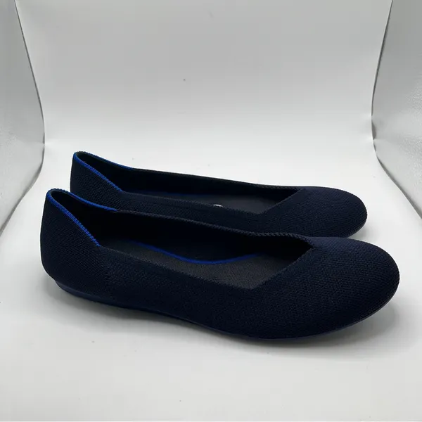 Rothy's The Flat Flats Loafers Shoes Womens Size 8.5 Blue Casual Slip On Comfort - Image 3