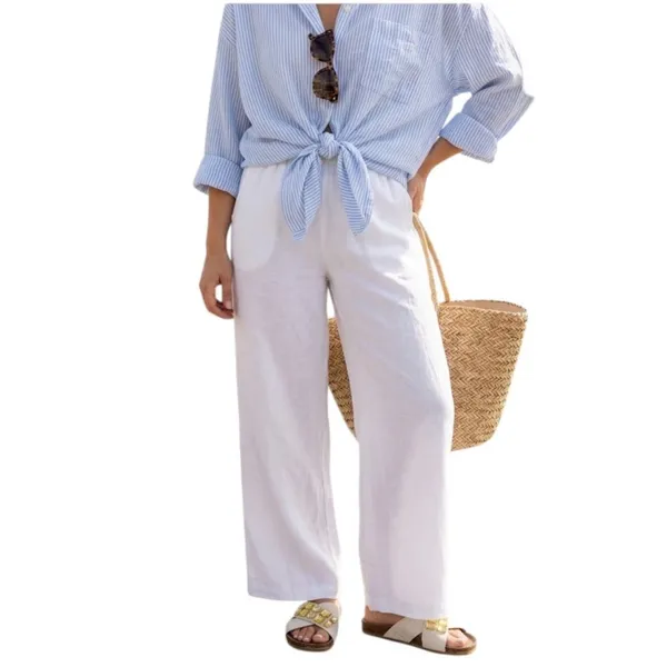 Sam & Libby white Sandals Yellow Rhinestone Coastal Birkenstock style slides - Image 8
