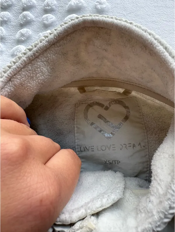 Live Love Dream Cream Fleece Zip Up - Image 6