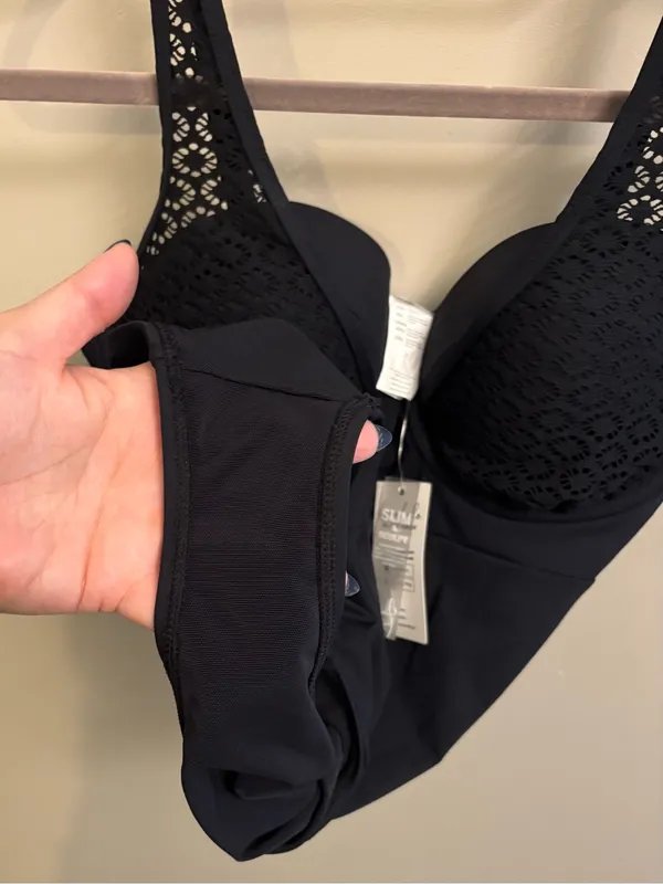 CUPSHE Black Sweetheart Ultimate Beauty One-Piece Swimsuit Large Underwire - Image 10