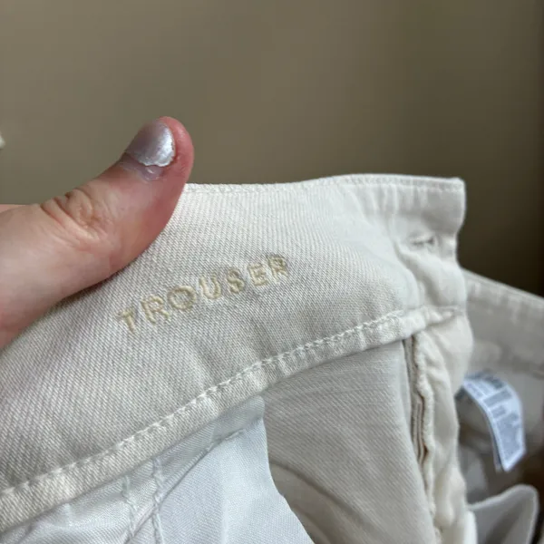 American eagle trouser beige wide leg pants women's size 8 regular cotton blend - Image 6
