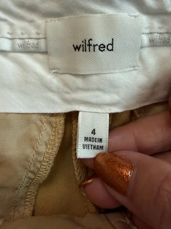 Aritzia Wilfred The Effortless Pant Size 4 Gold Camel Beige Wide Leg - Image 8