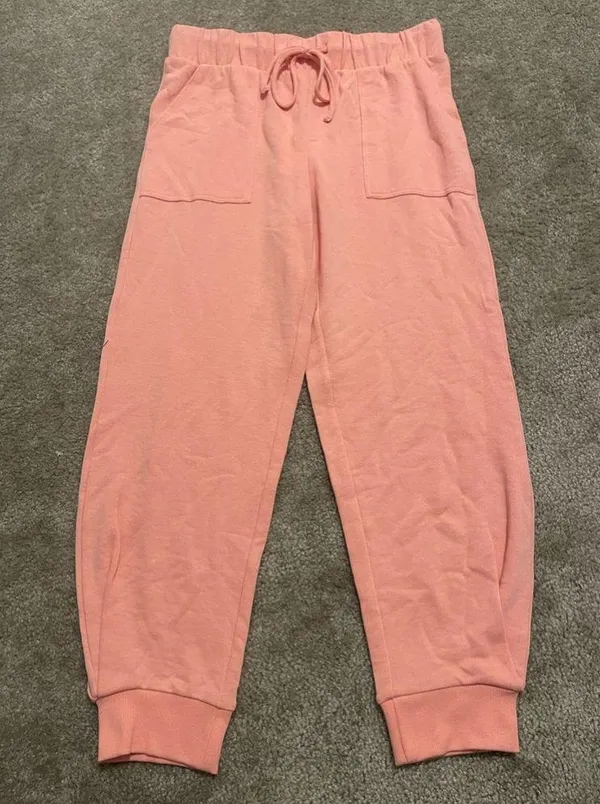 NWT Women’s Mid Rise Jogger Joggers Pants Coral Pink Size M - Image 4