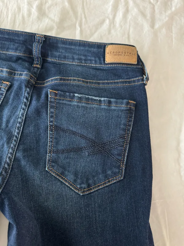 Dark Wash Low Rise Destroyed Jeggings - Image 6