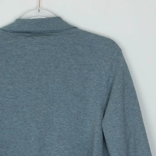 J. Jill Womens Cardigan Sweater Open Front Blue Gray Size L Flare‎ Sleeve Staple - Image 7