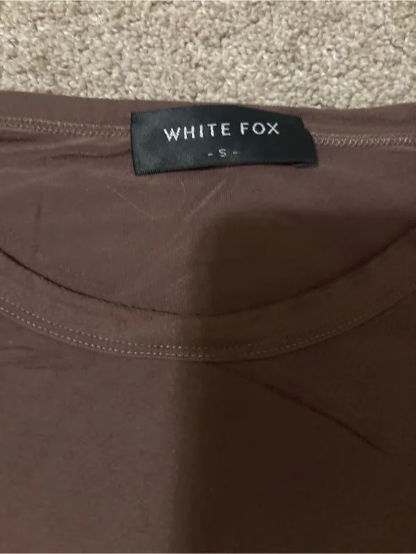 White Fox Brown Crew Neck Tee - Image 3
