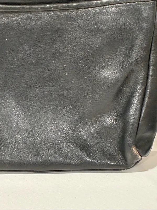 Givenchy Paris Black Soft Genuine Leather Clutch Purse Pouch Gold Hardware - Image 2