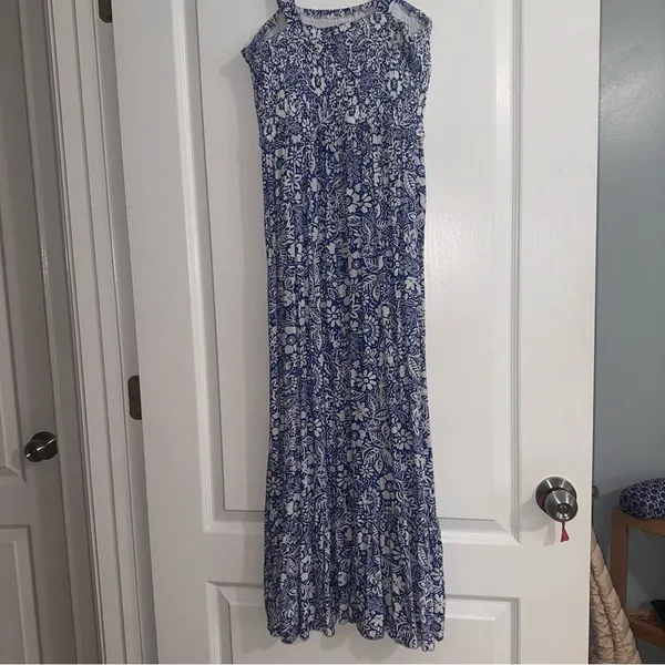 Jessica Simpson Blue and white floral midi dress - Image 2