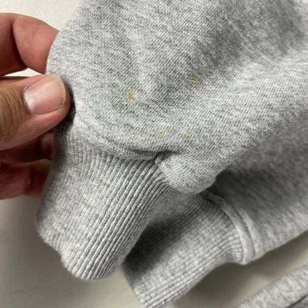 Gentle Herd Hoodie Women's XL Grey Oversized Full Zip Cotton Blend Sweatshirt - Image 3