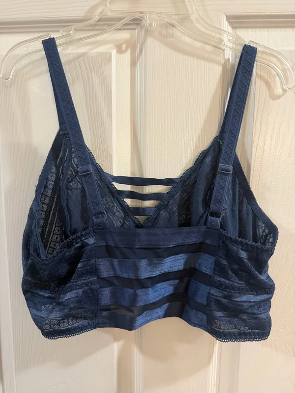 torrid Navy Lace Bralette with Strappy Front Detail - Image 5