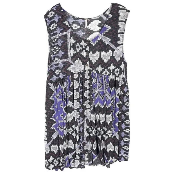 Free People Size Small Dress Take Me To Thailand Dress Purple Mini Boho 514‎ - Image 5
