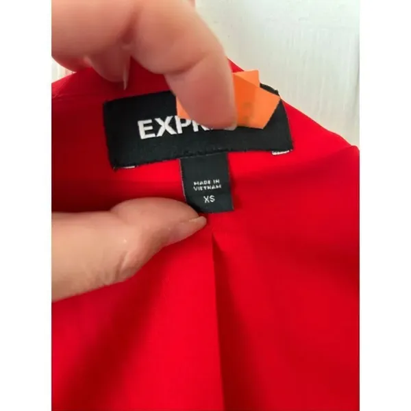Express women’s red blazer size XS dry cleaned stylish classy work attire - Image 6