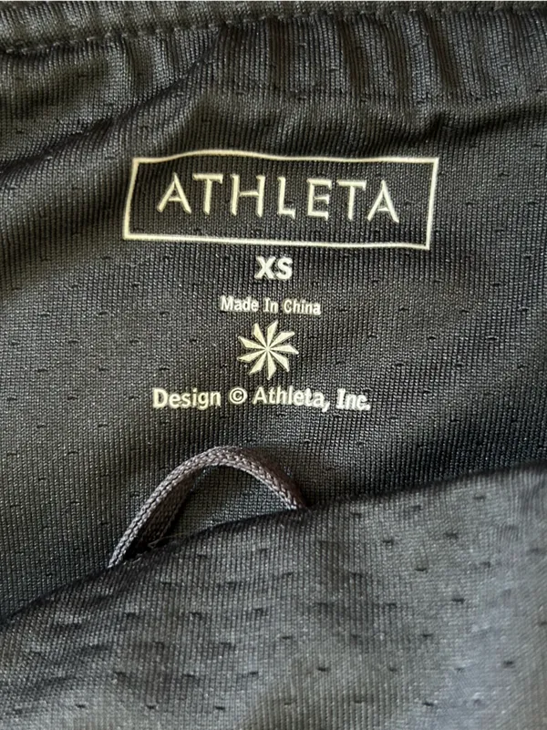 Athleta Black Printed Athletic Mini Skort‎ Skirt Size XS - Image 5