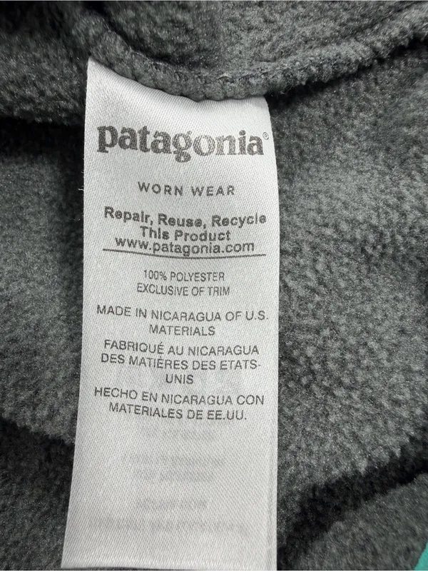 Patagonia Gray Synchilla Fleece with‎ Coral Trim - Image 5