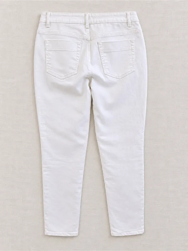 Coldwater Creek Women’s Size 6 White Straight Leg Stretch Jeans Pants - Image 3