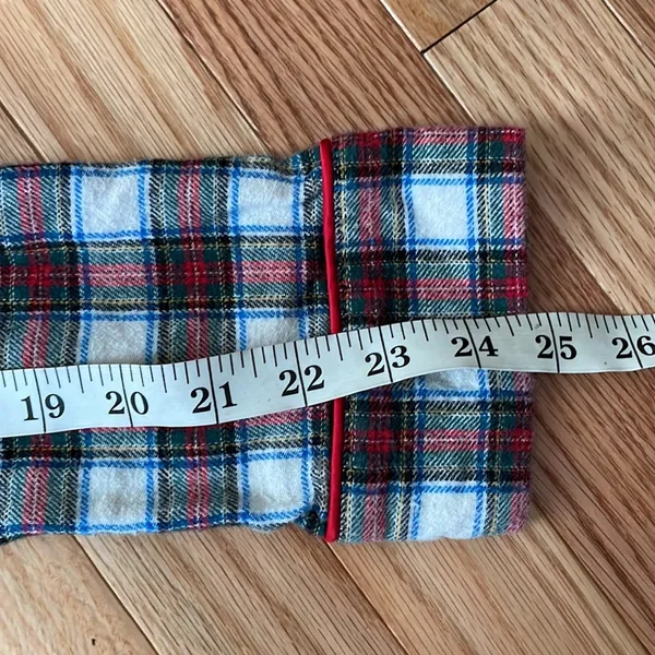 Lauren Ralph Lauren Shirt Womens Medium Red White Plaid Logo Button Up Sleepwear - Image 4
