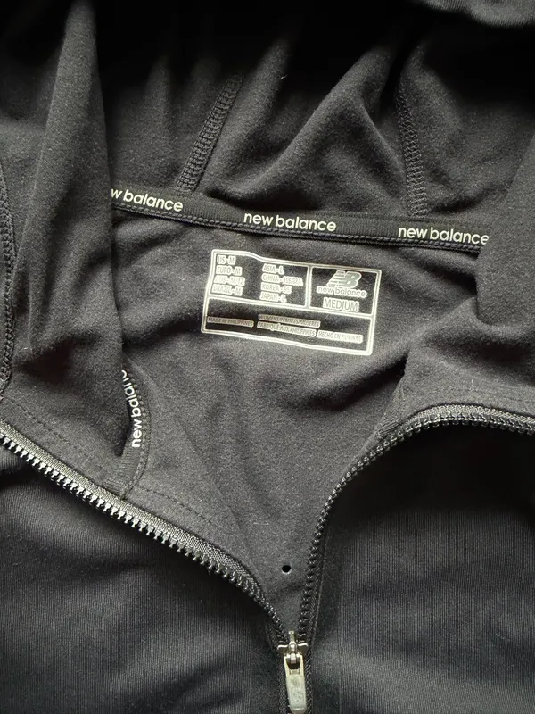 New Balance Black Full Zip Athletic Hoodie - Image 6